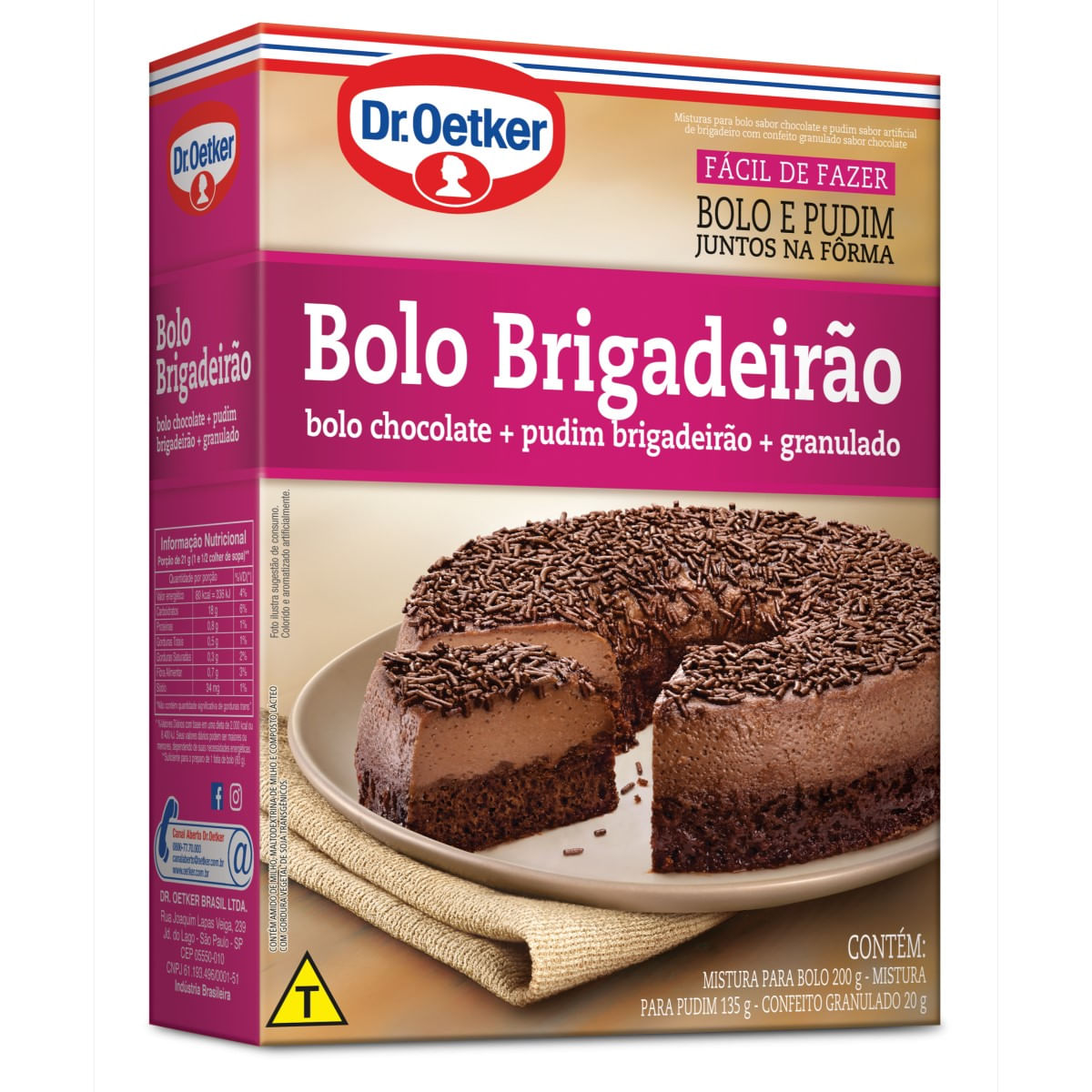 Mistura para Bolo Brigadeirão Dr. Oetker 355 g