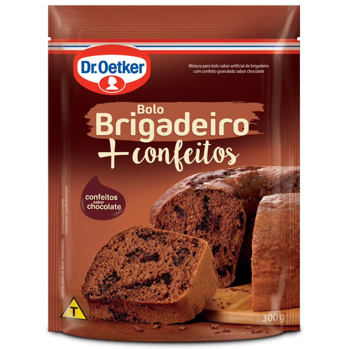 Mistura para Bolo Brigadeiro + Confeitos Dr. Oetker 300 g