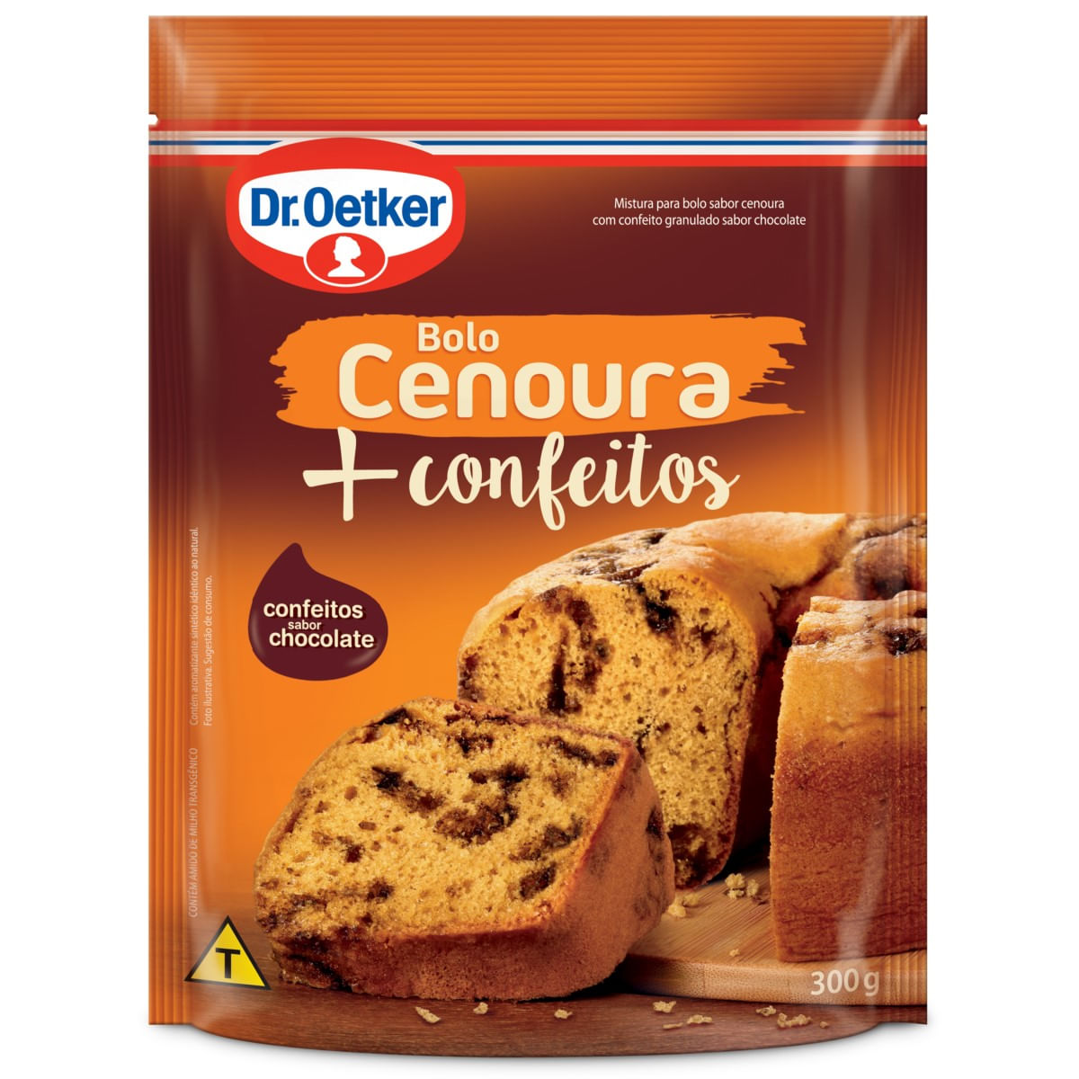 Mistura para Bolo Cenoura + Confeitos Dr. Oetker 300 g