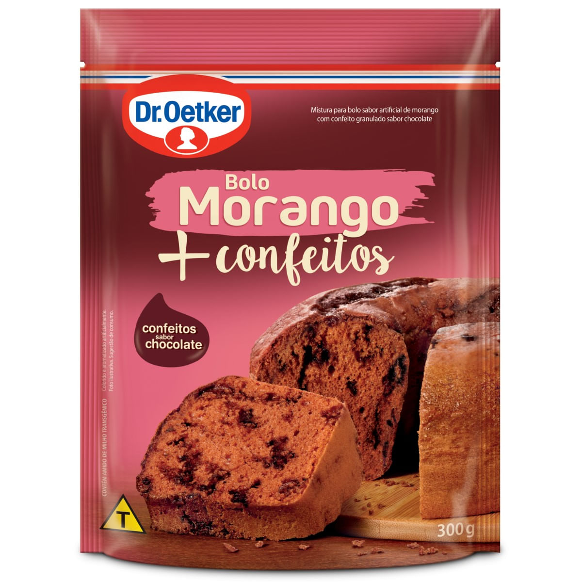 Mistura para Bolo Morango + Confeitos Dr. Oetker 300 g