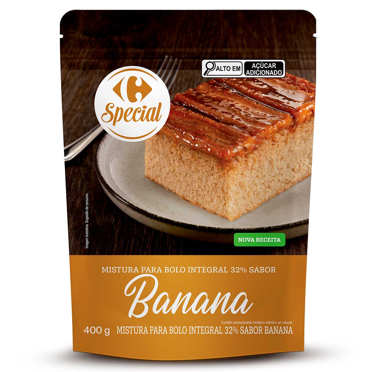 Mistura para Bolo Sabor Banana com Canela Carrefour Classic 400g