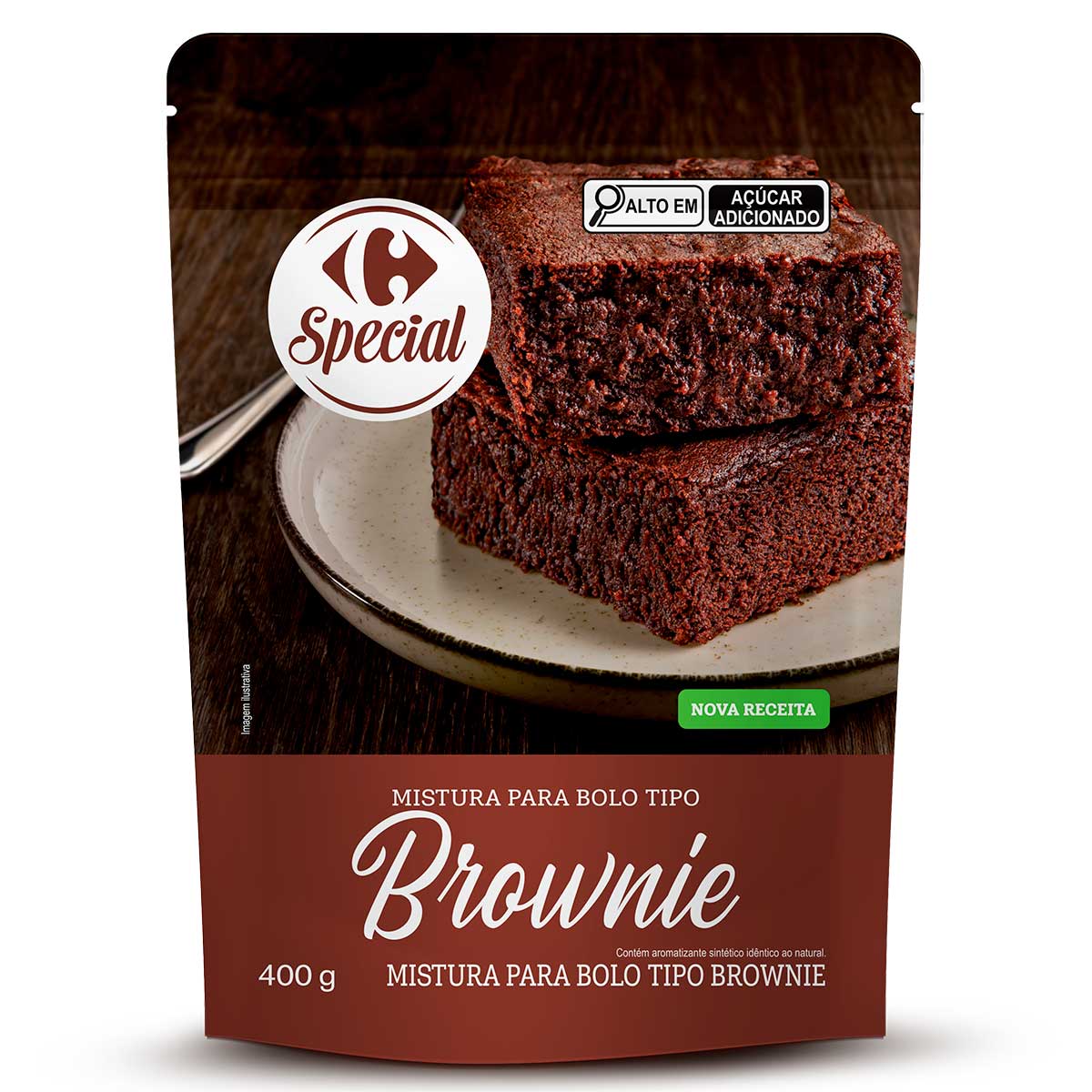 Mistura para Bolo Sabor Brownie Carrefour Classic 400g