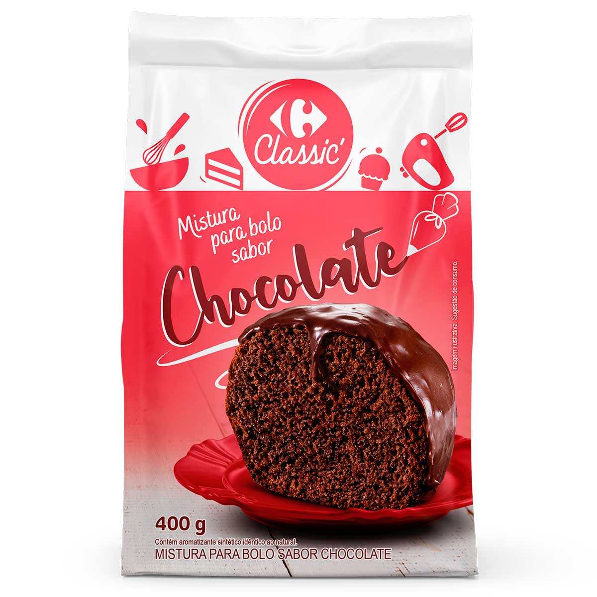 Mistura para Bolo Sabor Chocolate Carrefour Classic 400g