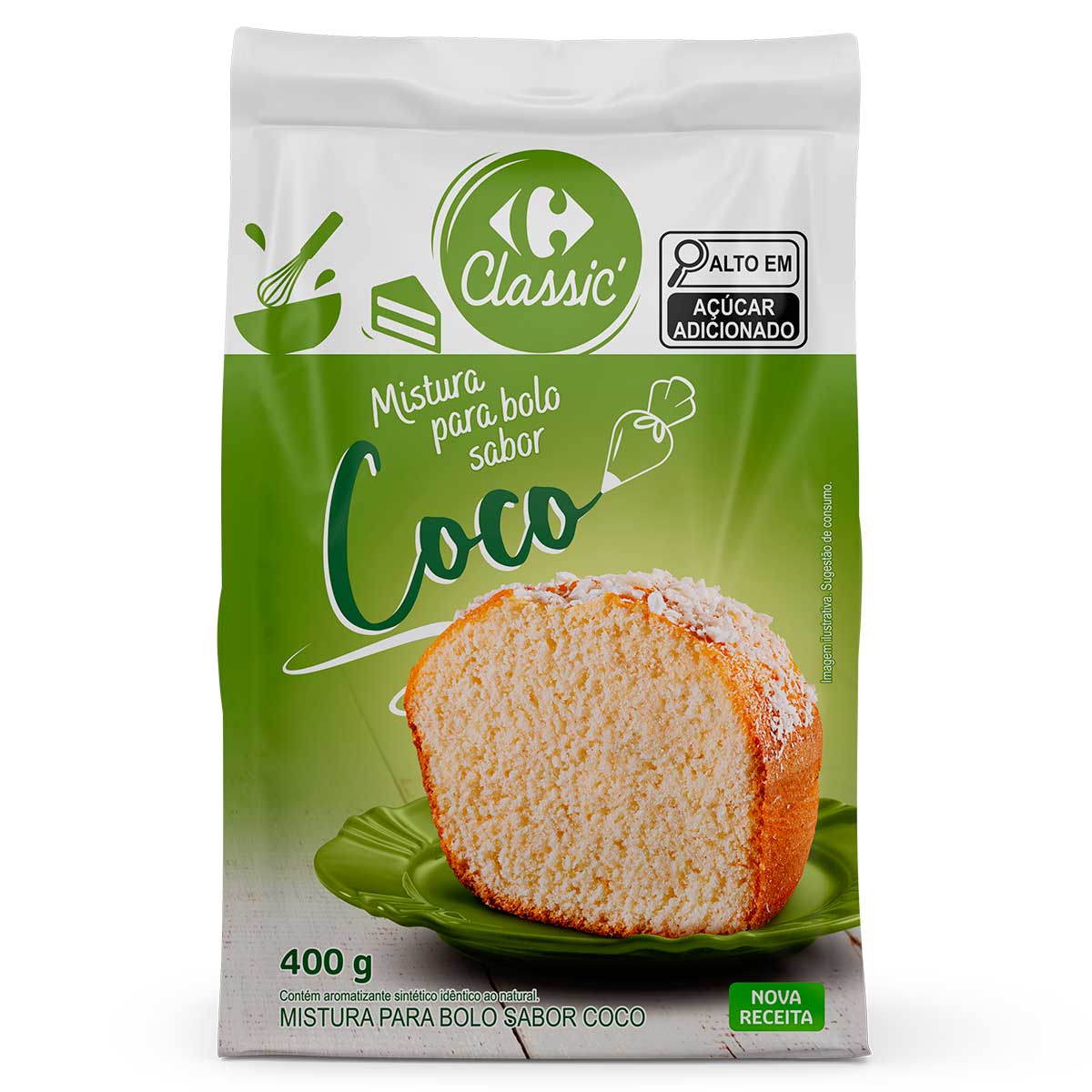 Mistura para Bolo Sabor Coco Carrefour Classic 400g