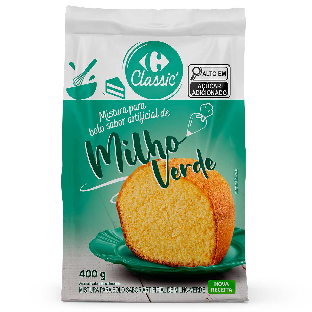 Mistura para Bolo Sabor Milho Verde Carrefour Classic 400g