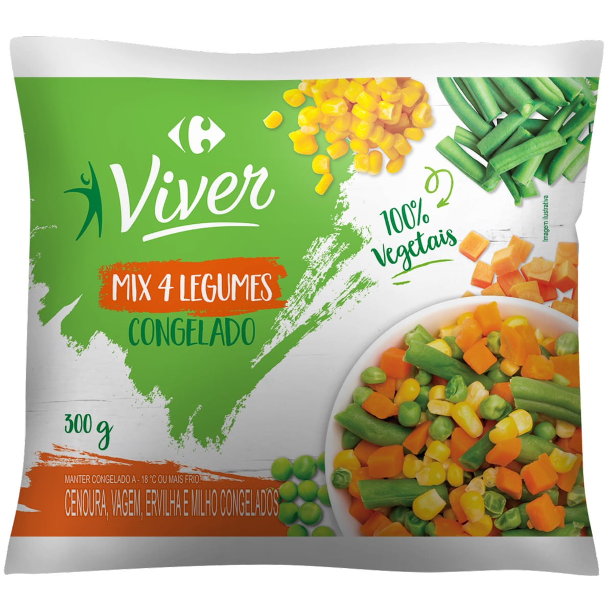 Mix 4 Legumes Congelado Viver 300 g