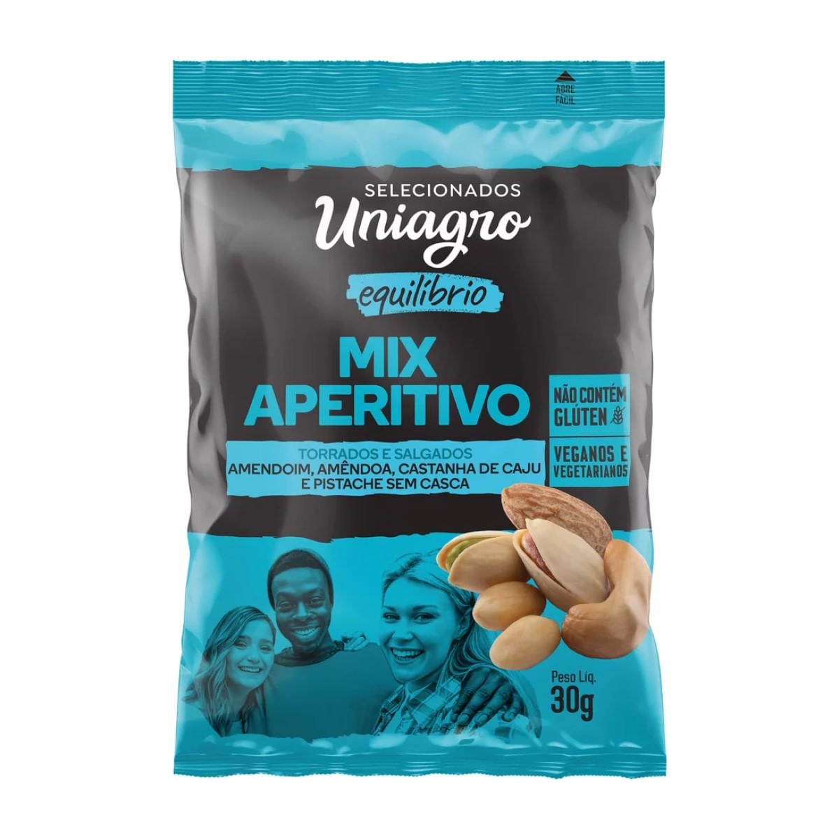 Mix Aperitivo Torrado e Salgado Uniagro 30 g