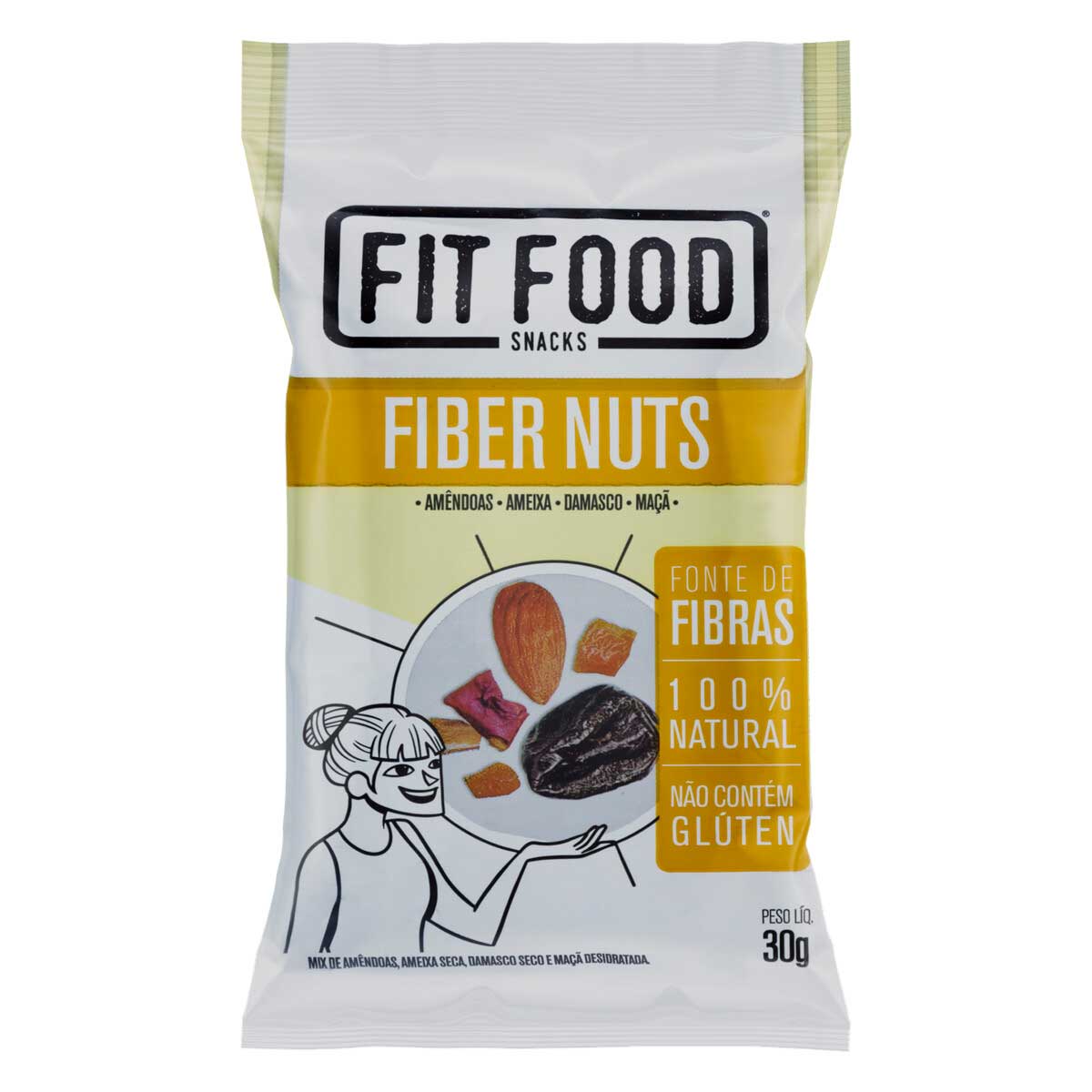 Mix de Frutas e Sementes Fiber Nuts Fit Food 30g