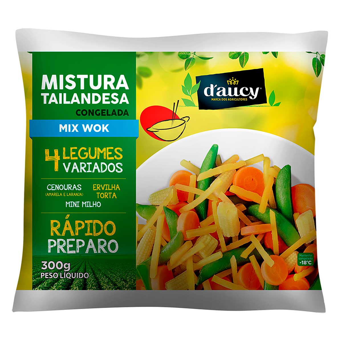 Mix de Legumes Congelado Picado Mistura Tailandesa Daucy 300g