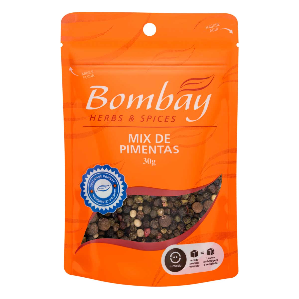 Mix de Pimenta com Moedor Bombay Herbs &amp; Spices 30g