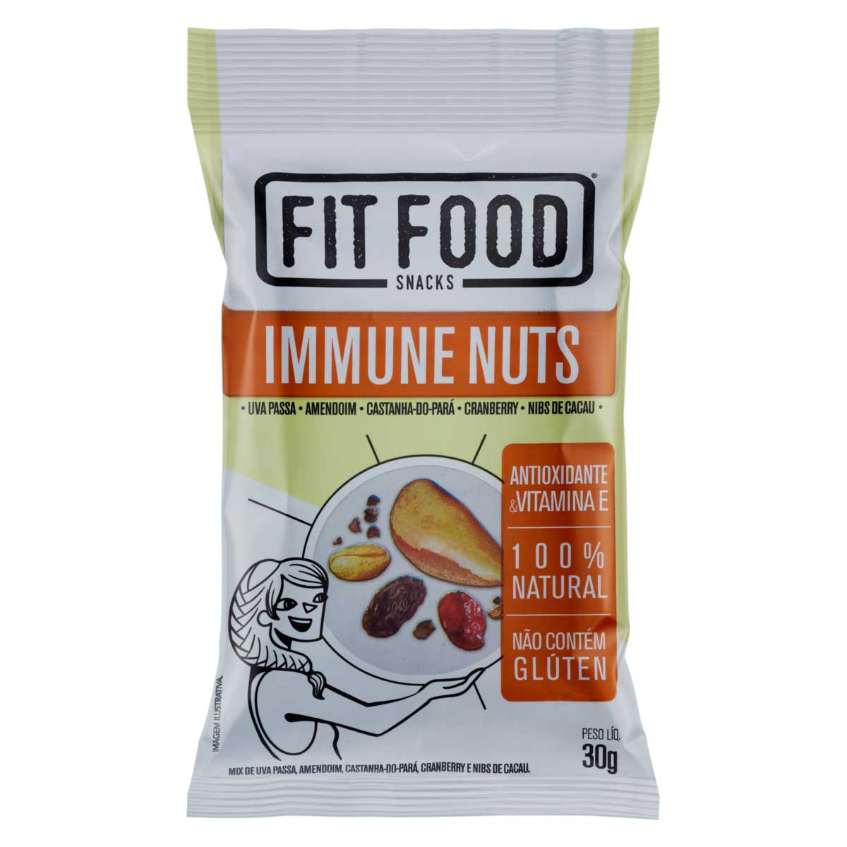 Mix de Frutas e Castanhas Immune Nuts Fit Food 30g