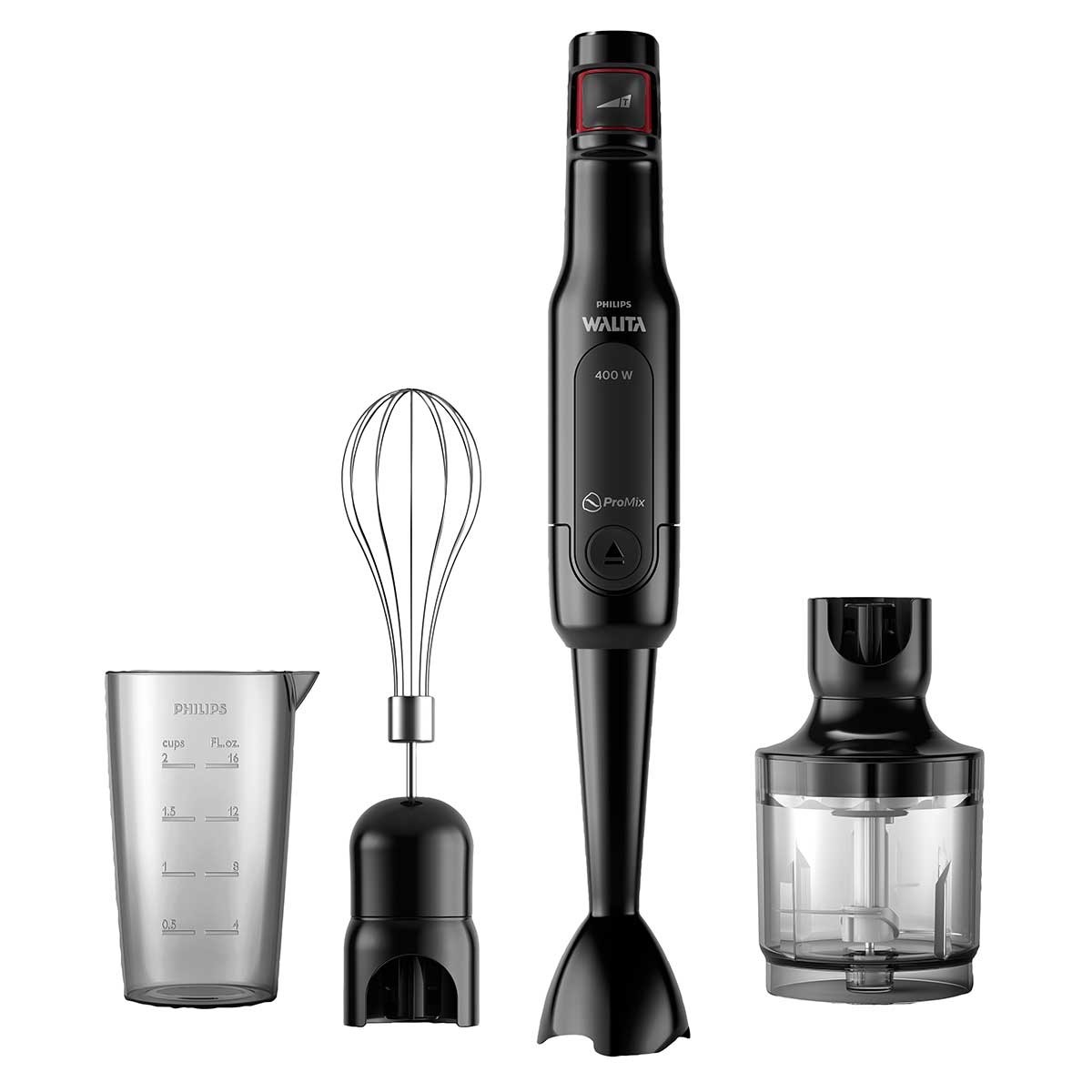 Mixer 3 em 1 Philips Walita Daily 400W 0,5L Mixer Viva Preto 220V