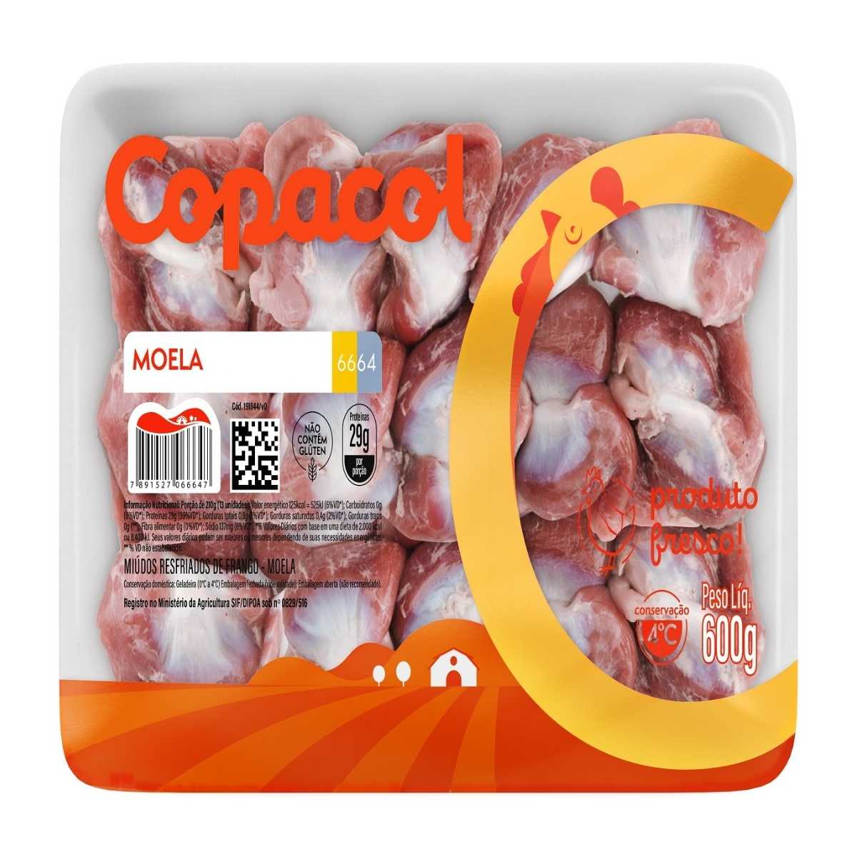 Moela de Frango resfriada Copacol 600 g