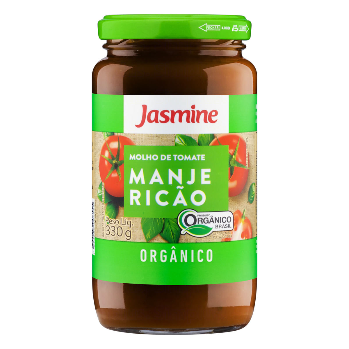 Molho de Tomate Orgânico com Manjericão Jasmine 330g