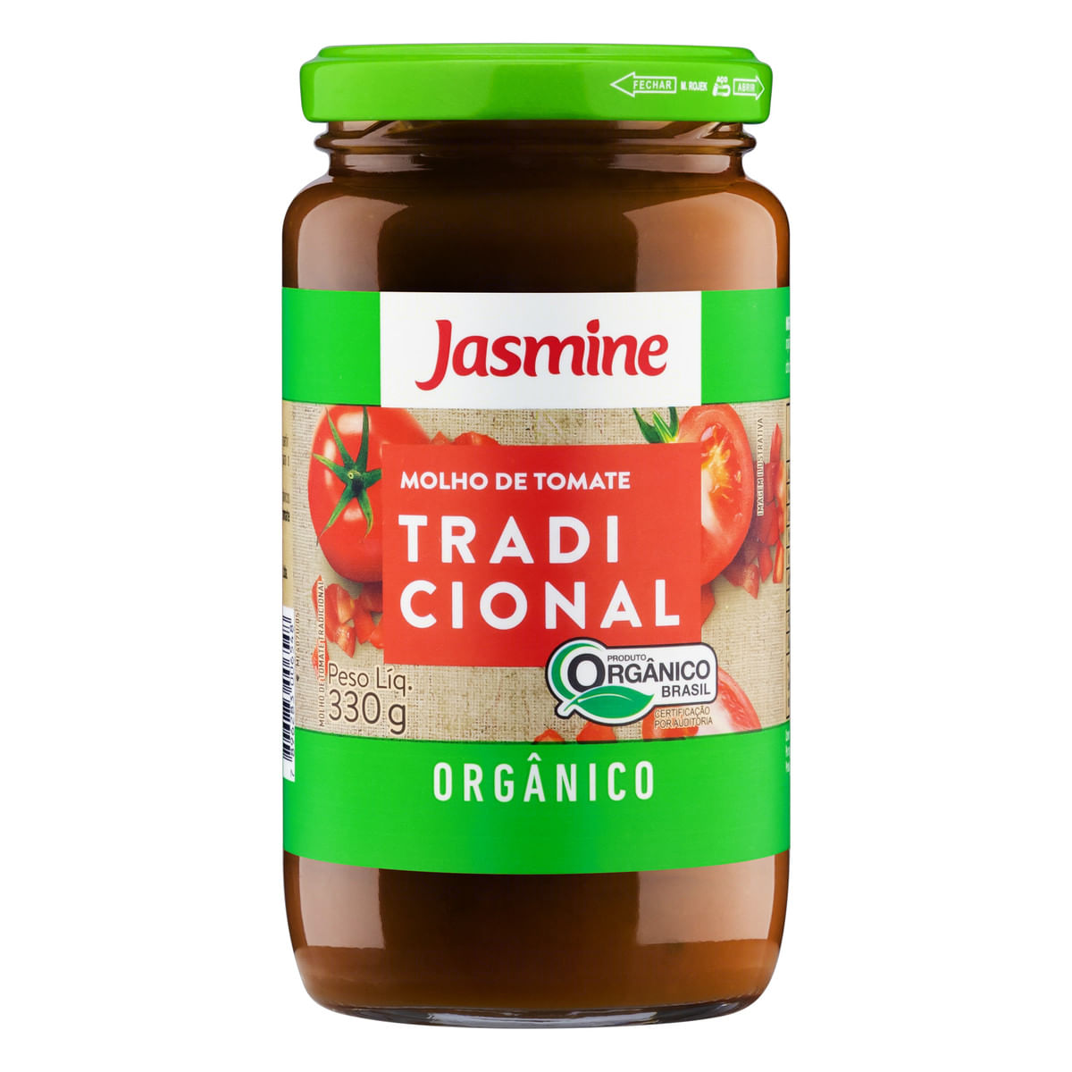 Molho de Tomate Orgânico Tradicional Jasmine 330g