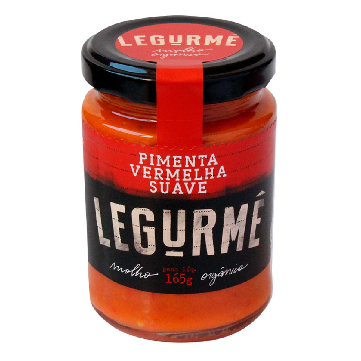 Molho Orgânico Pimenta Vermelha Suave Legurmê 165 g