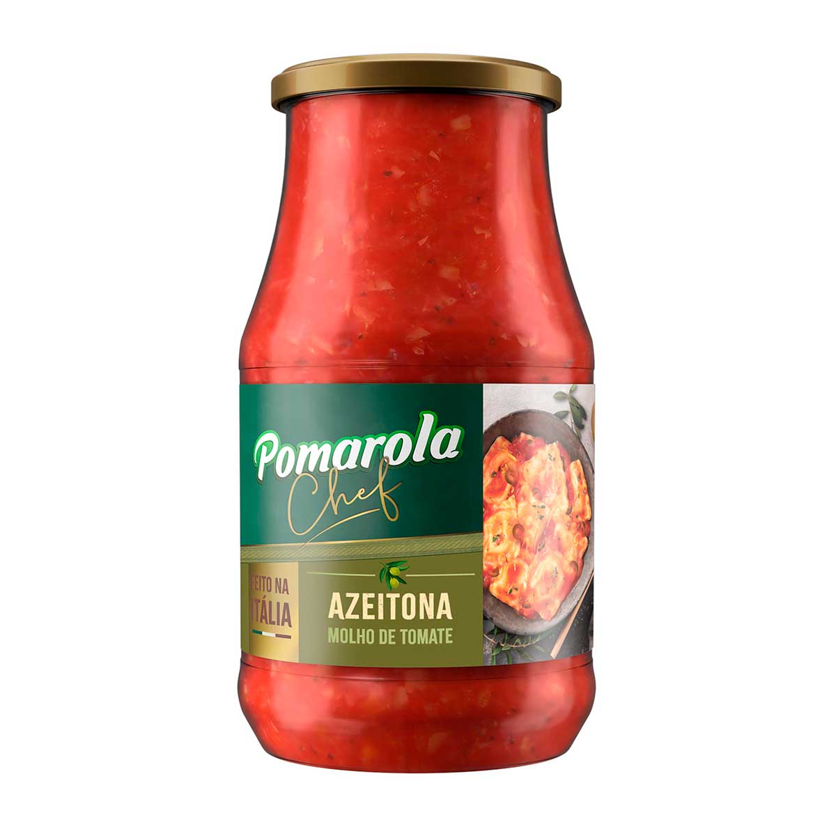 Molho de Tomate Azeitona Verde Pomarola Chef 420 g