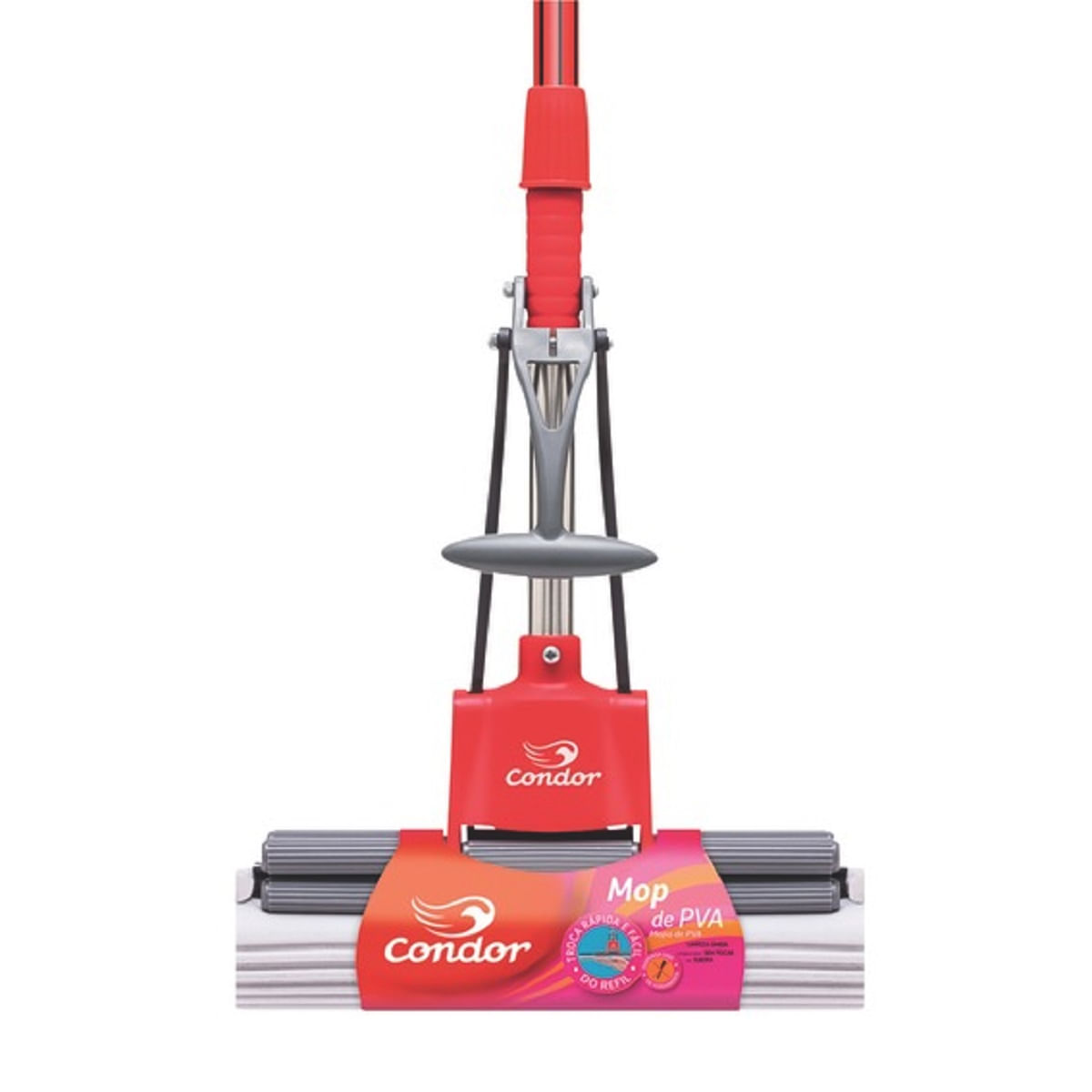 Mop PVA Condor Vermelho e Cinza