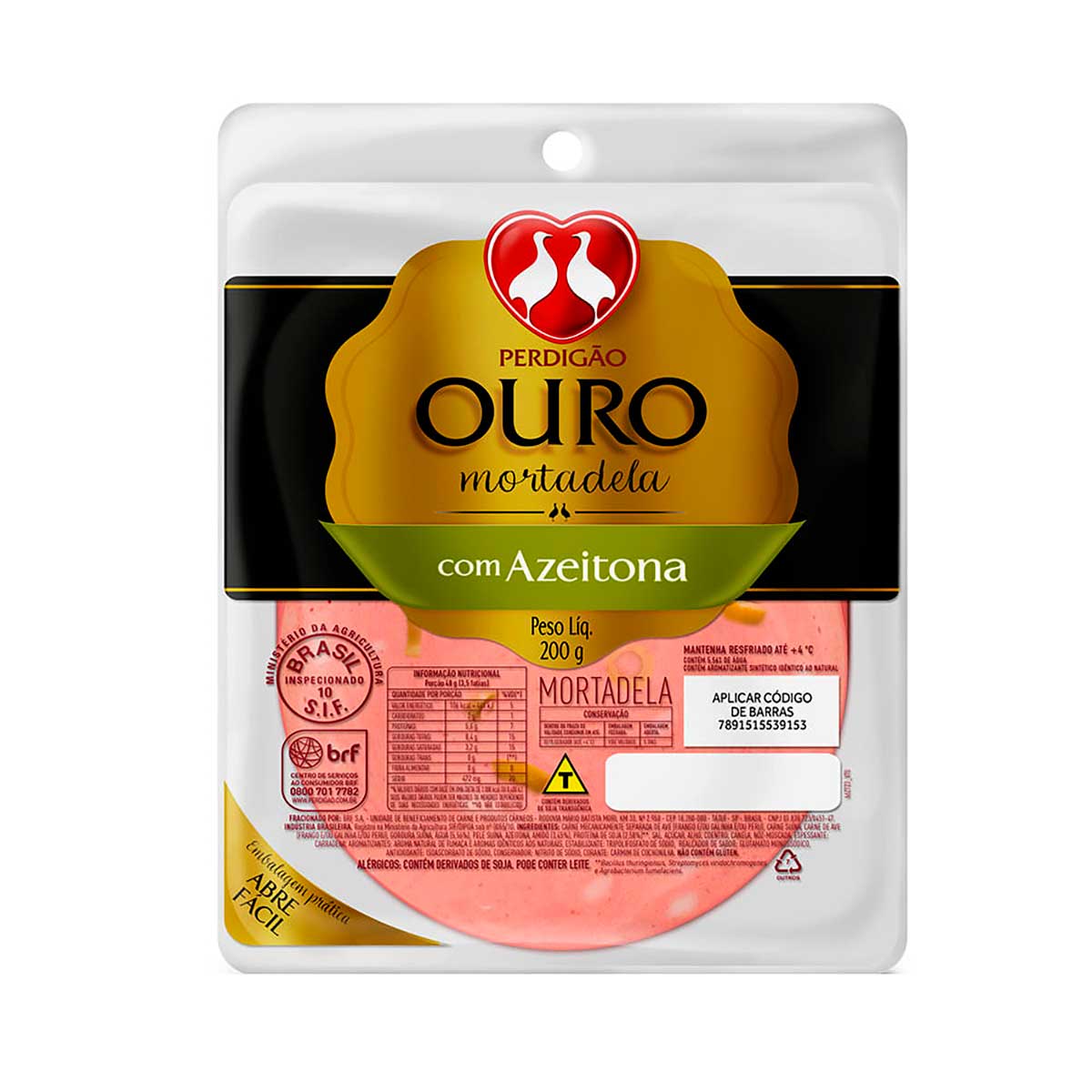 Mortadela com Azeitona Perdigão Ouro 200 g