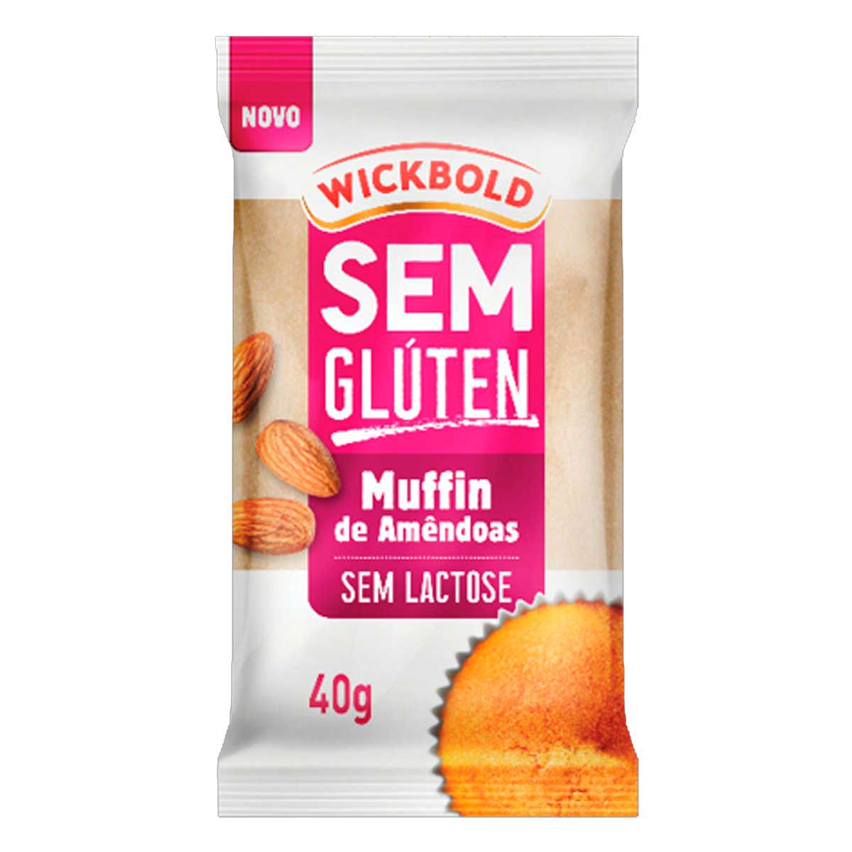 Muffin Amêndoas sem Glúten Zero Lactose Wickbold Pacote 40 g