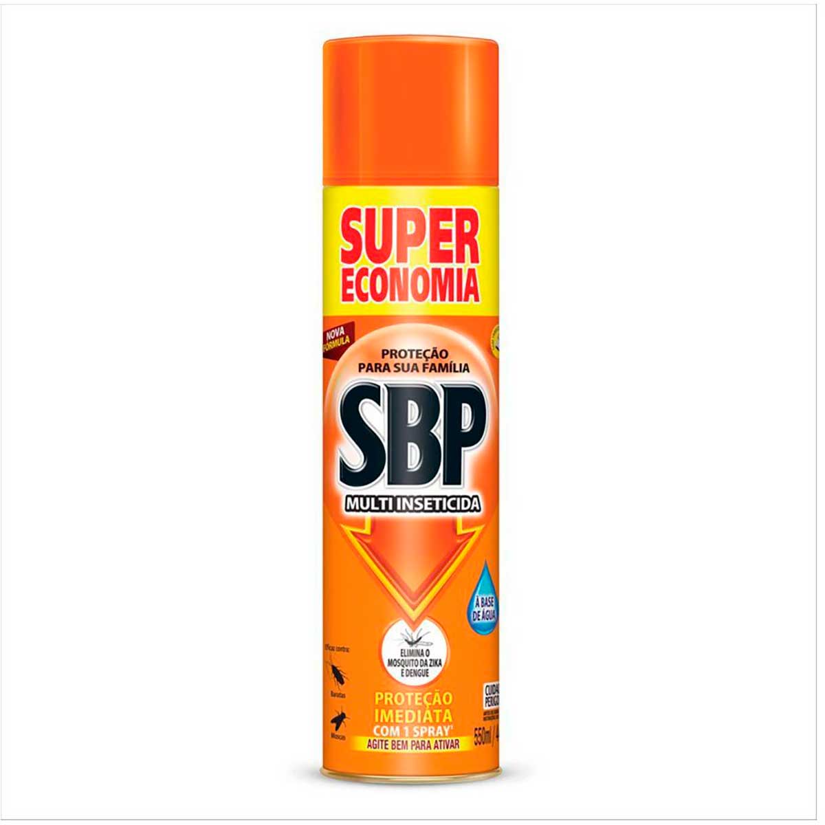 Multi Inseticida Aerossol SBP Frasco Super Economia 550ml