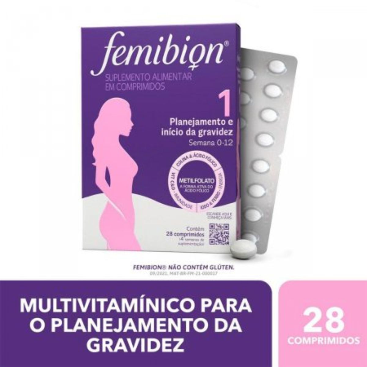 Multivitamínico Femibion 1 Planejamento E Início Da Gravidez Com 28 Comprimidos