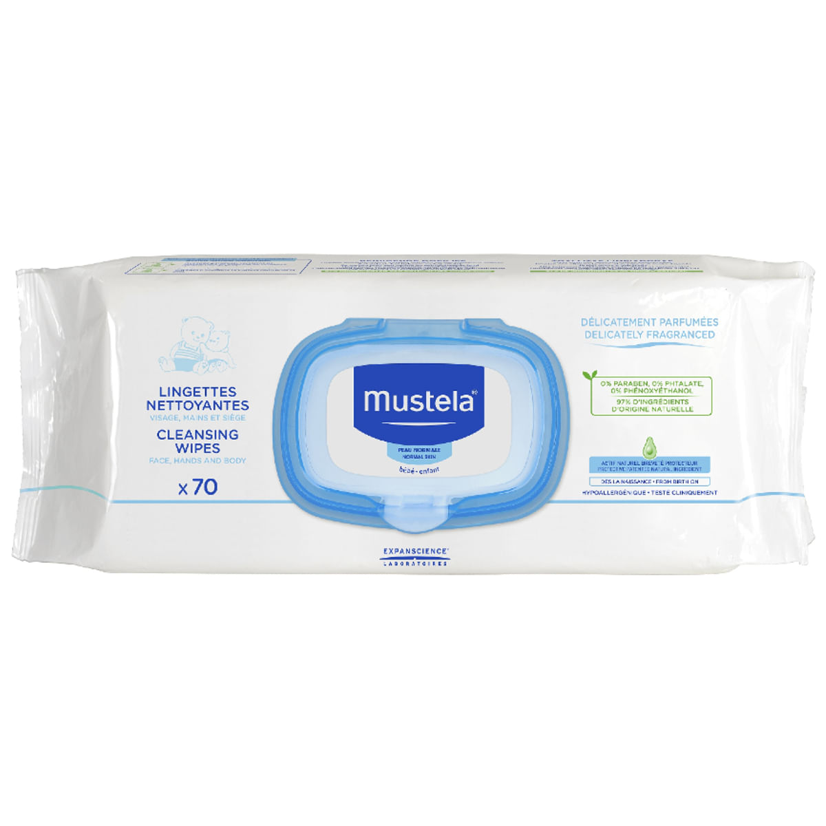 Lenço Umedecido Mustela Pele Normal 70 Unidades