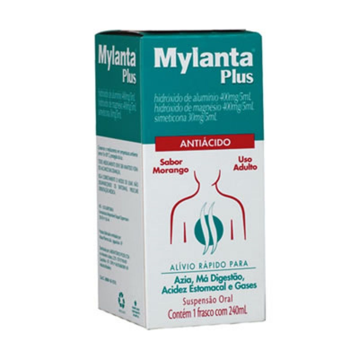 Mylanta Liquido Sabor Morango Frasco 240 ml