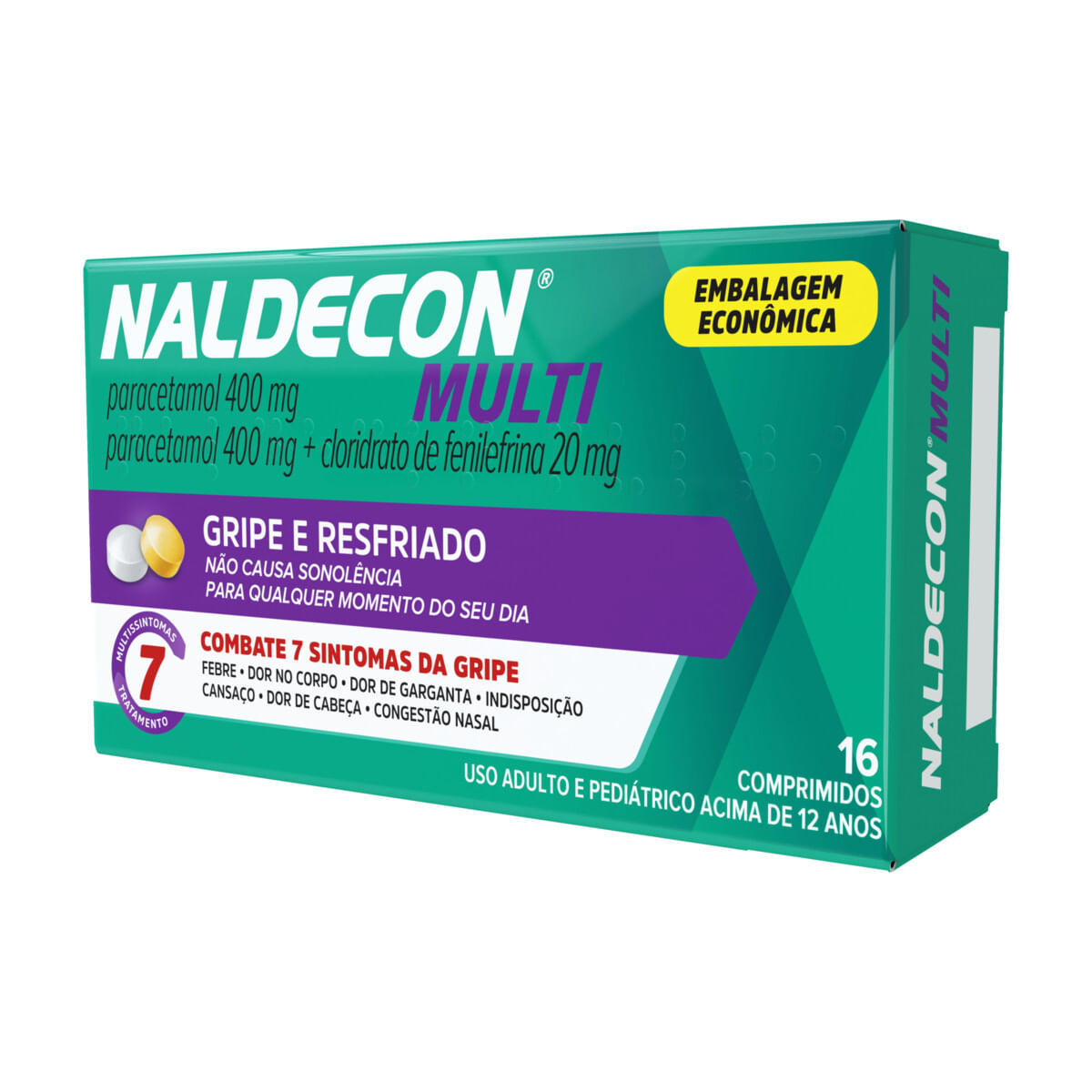 Naldecon Multi Reckitt Benckiser Caixa 16 Comprimidos Embalagem Econômica