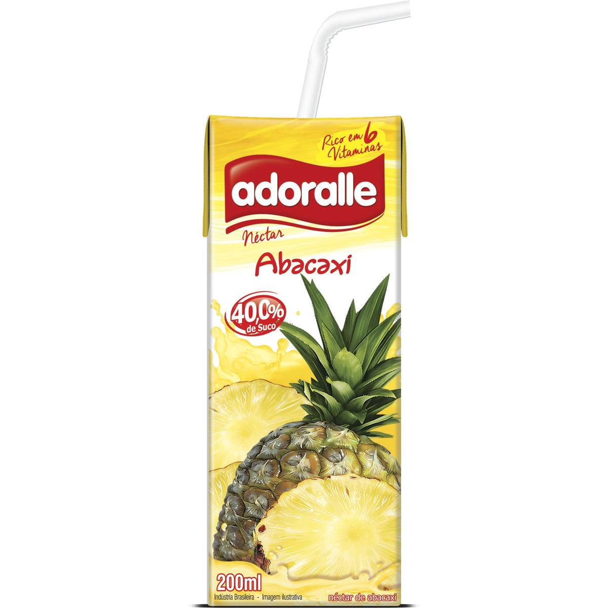 Suco Néctar Adoralle Abacaxi Caixa 200 ml