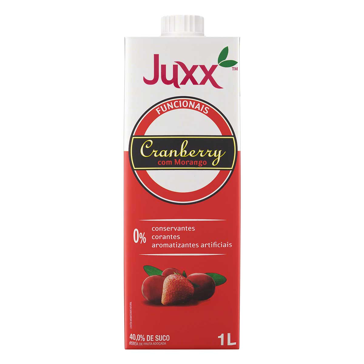 Suco Juxx Cranberry com Morango Funcionais Caixa 1 L