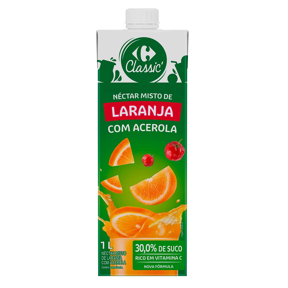 Néctar Misto Sabor Laranja com Acerola Carrefour Classic 1L