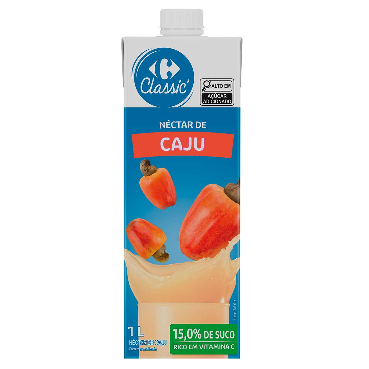 Néctar Sabor Caju Carrefour Classic 1L