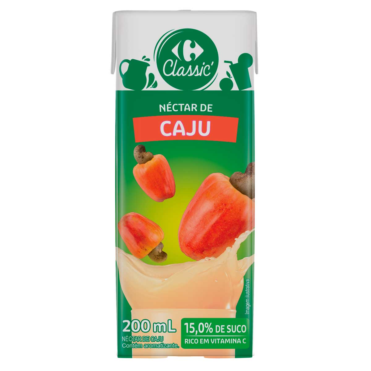 Néctar Sabor Caju Carrefour Classic 200ml