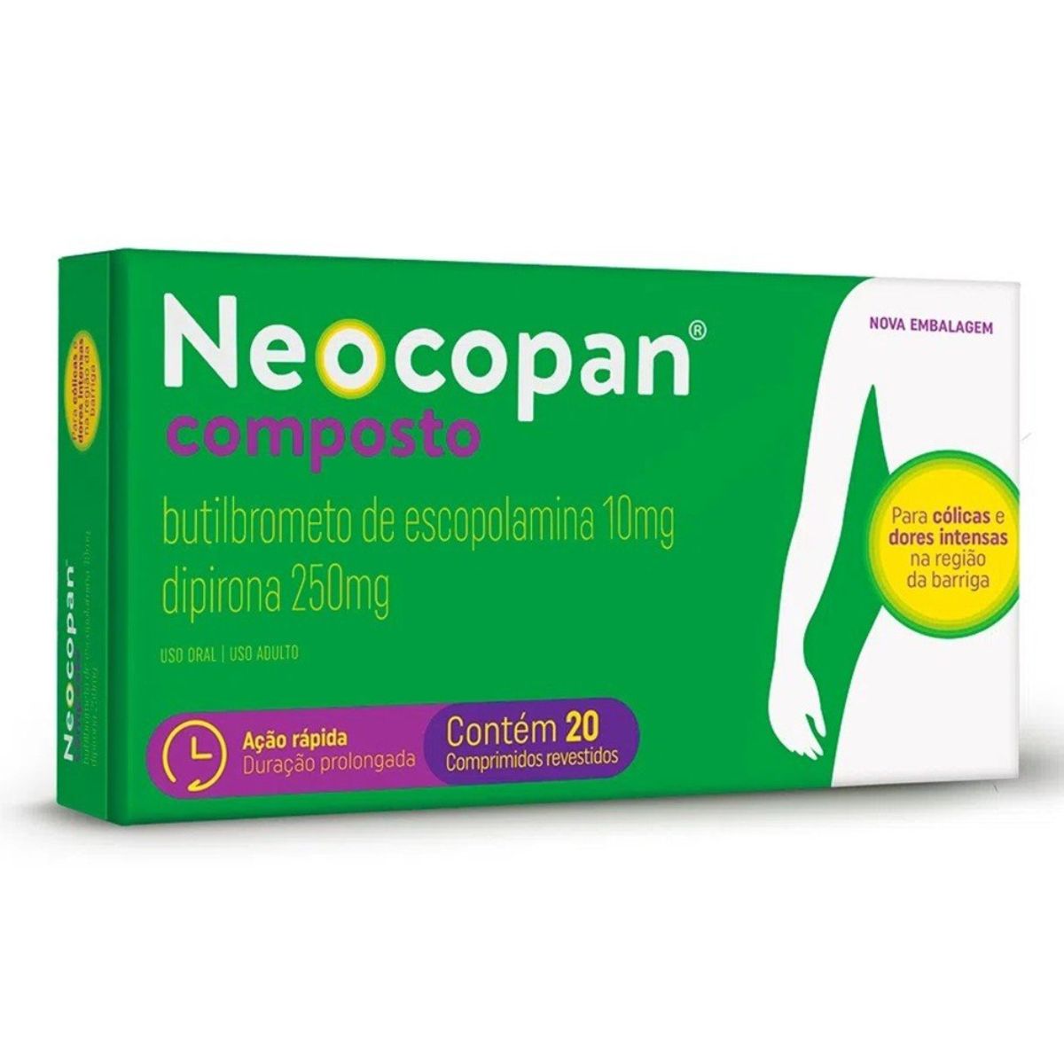 Neocopan 10 mg com 20 comprimidos revestidos