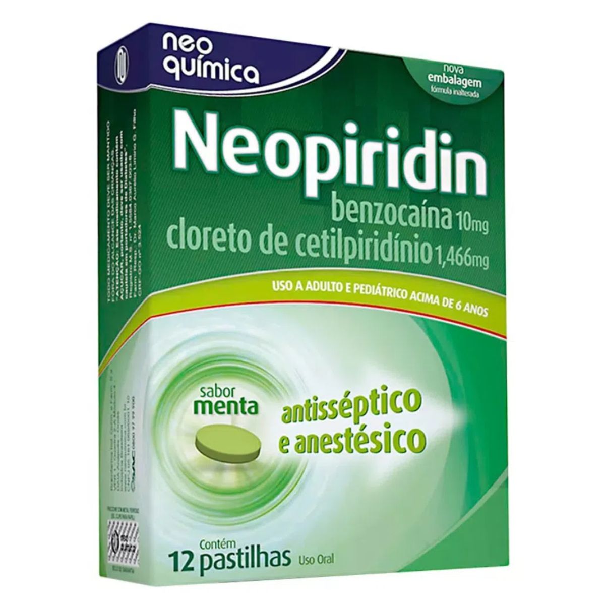 Neopiridin com 12 pastilhas