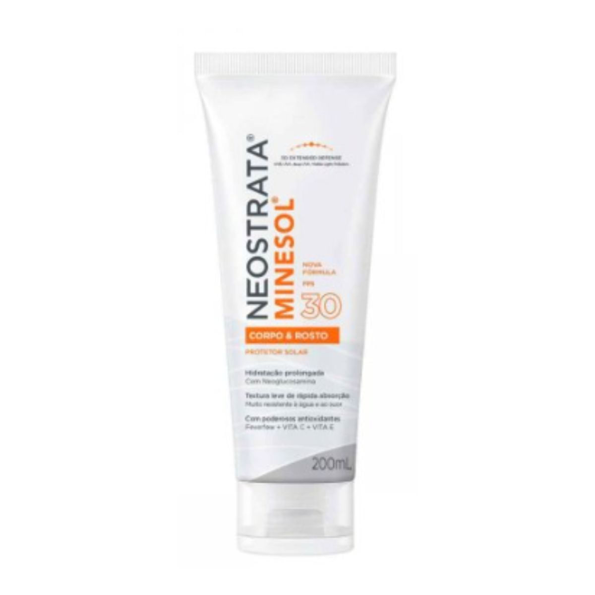 Protetor Solar Fluido Hidratante Neostrata Minesol Corpo e Rosto FPS 30 com 200 ml