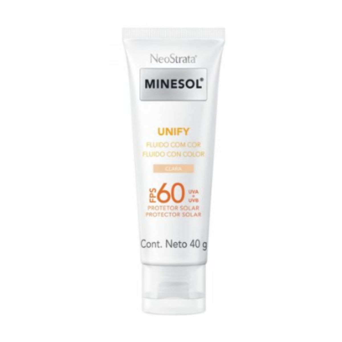 Protetor Solar Facial Neostrata Minesol Unify Fluido cor Clara FPS 60 com 40 g