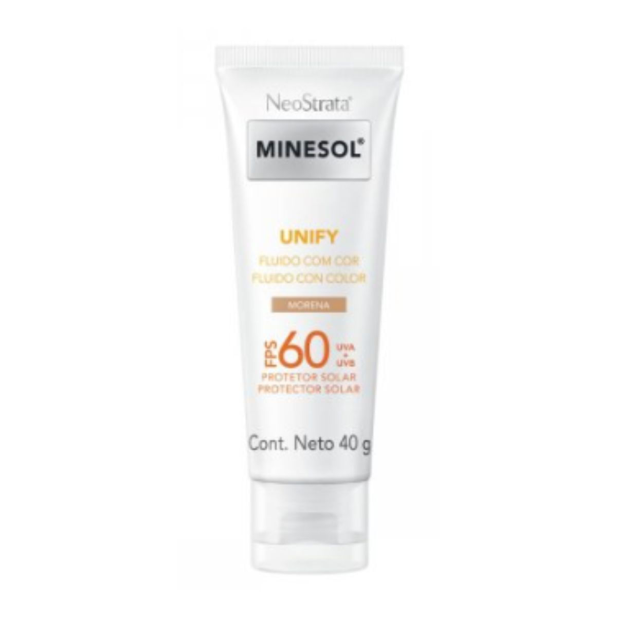 Protetor Solar Facial Neostrata Minesol Unify Fluido Cor Morena FPS 60 com 40 g