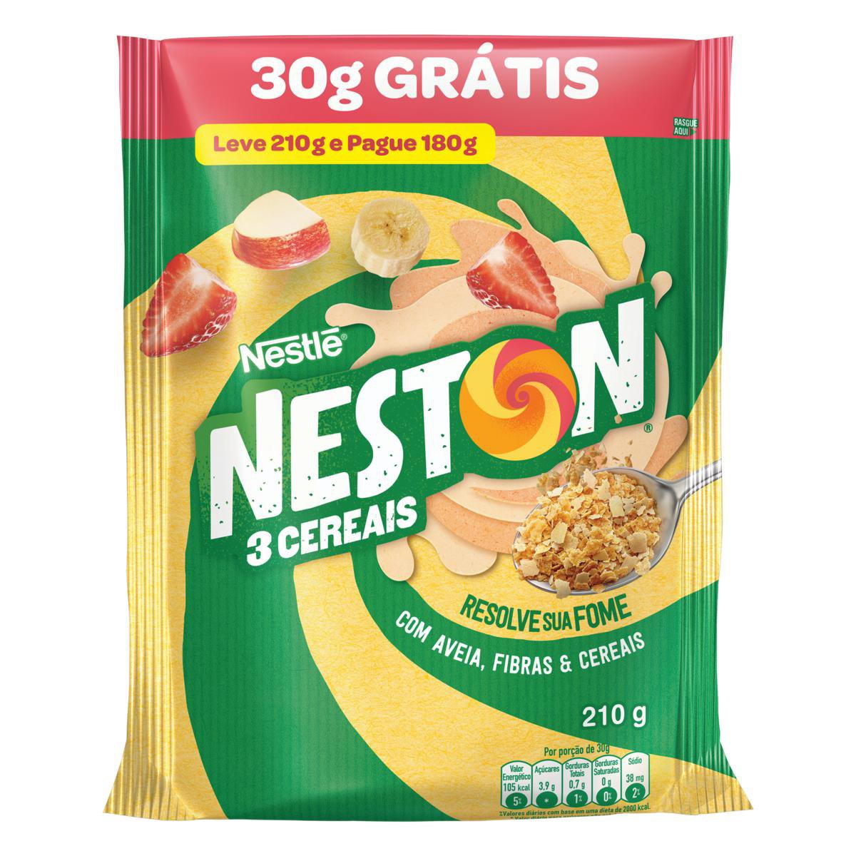 Neston 3 Cereais Leve 210 g Pague 180 g