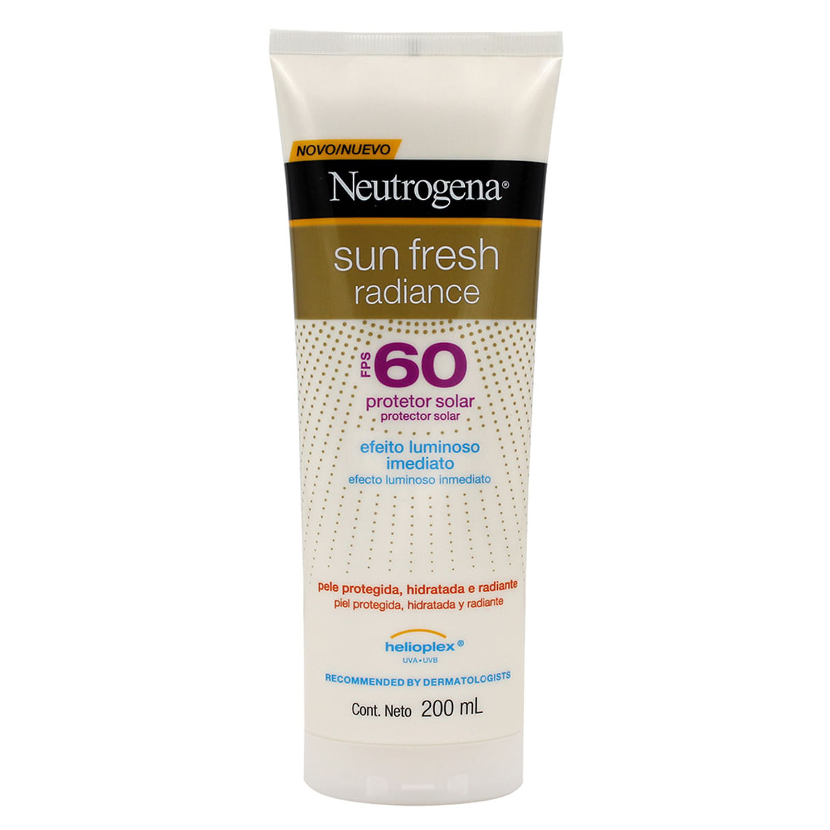 Protetor Solar Fps 60 Sun Fresh Radiance Neutrogena 200 Ml