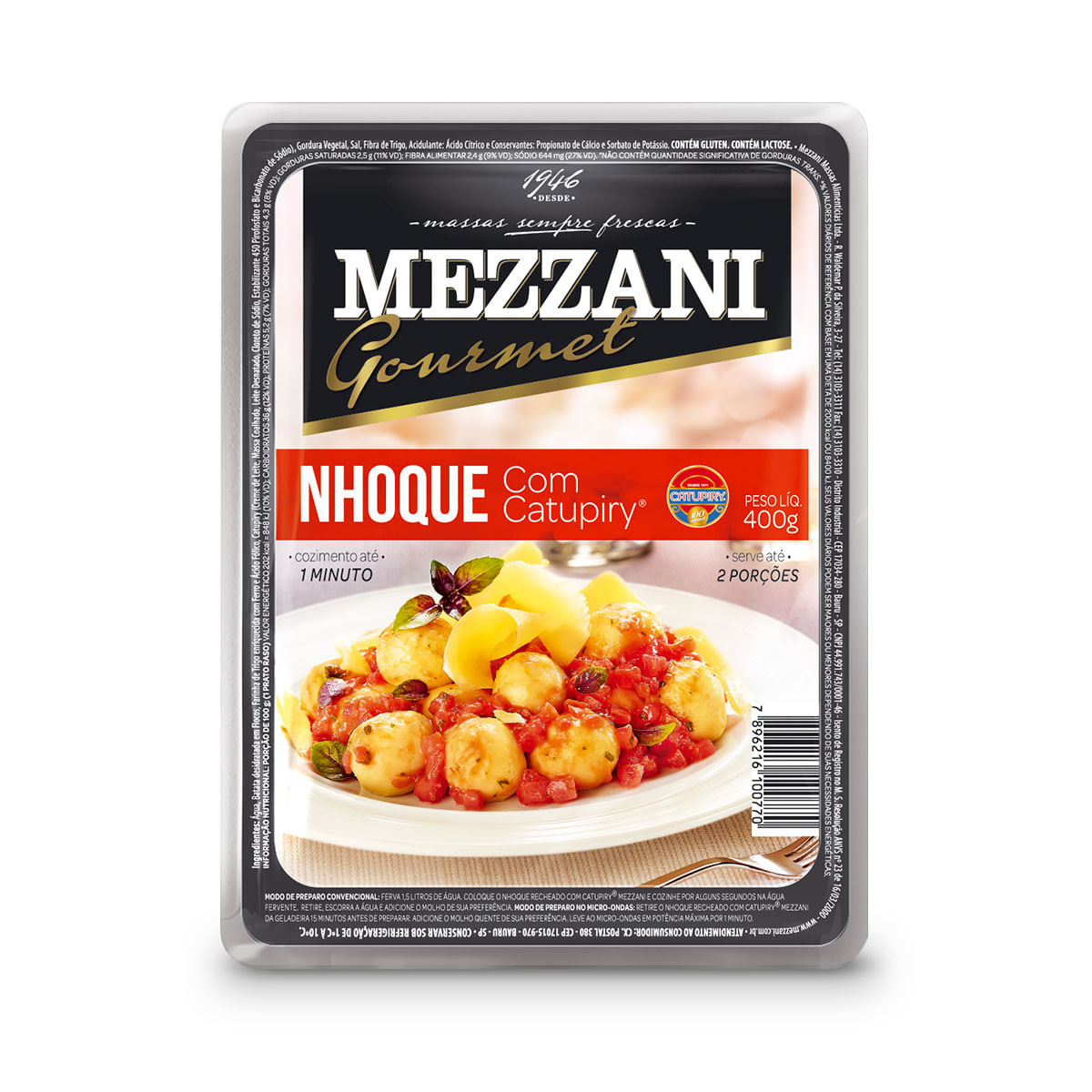 Nhoque com Catupiry Mezzani 400 g