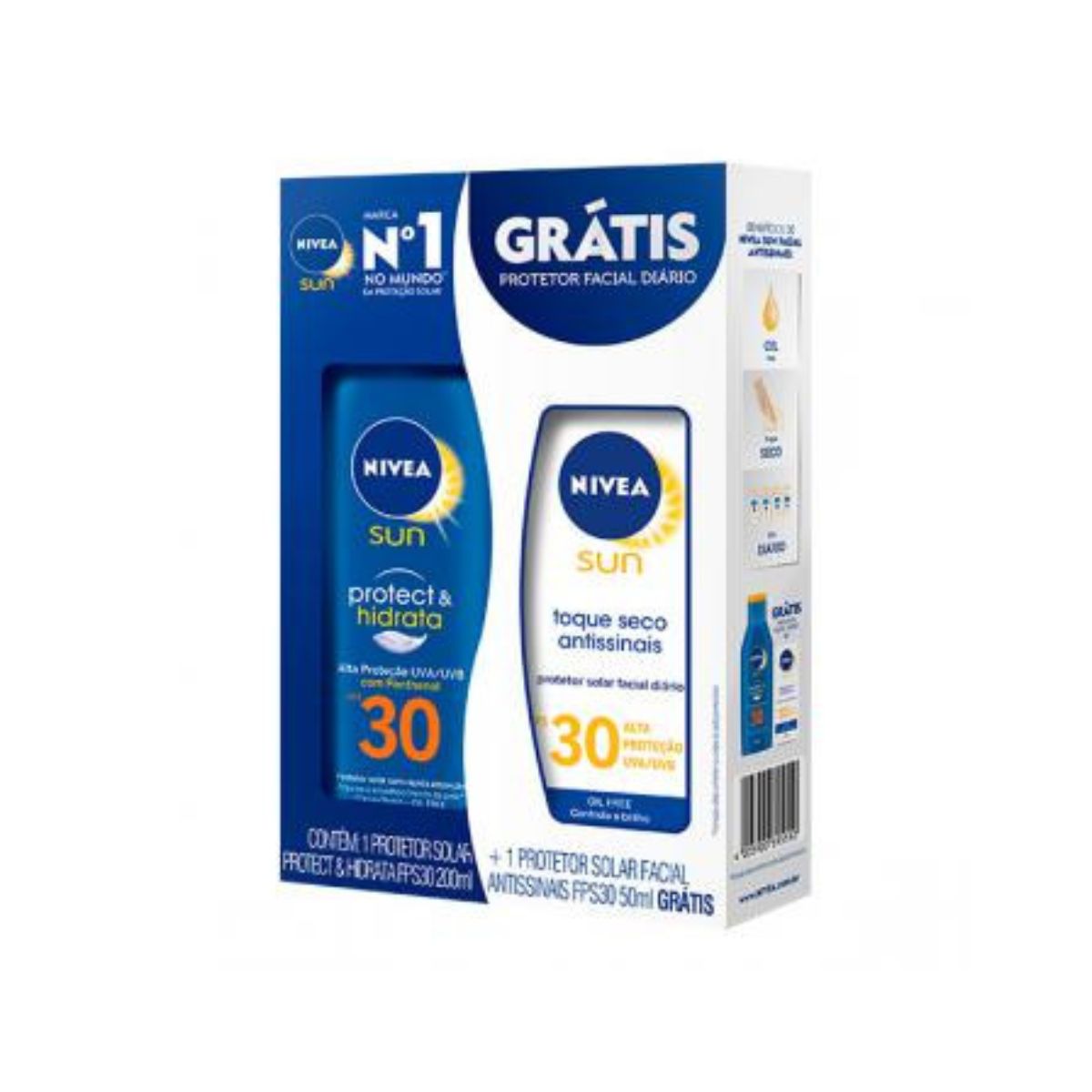 Kit Nivea Sun F30 com 200 ml e Facial F30 com 50 ml