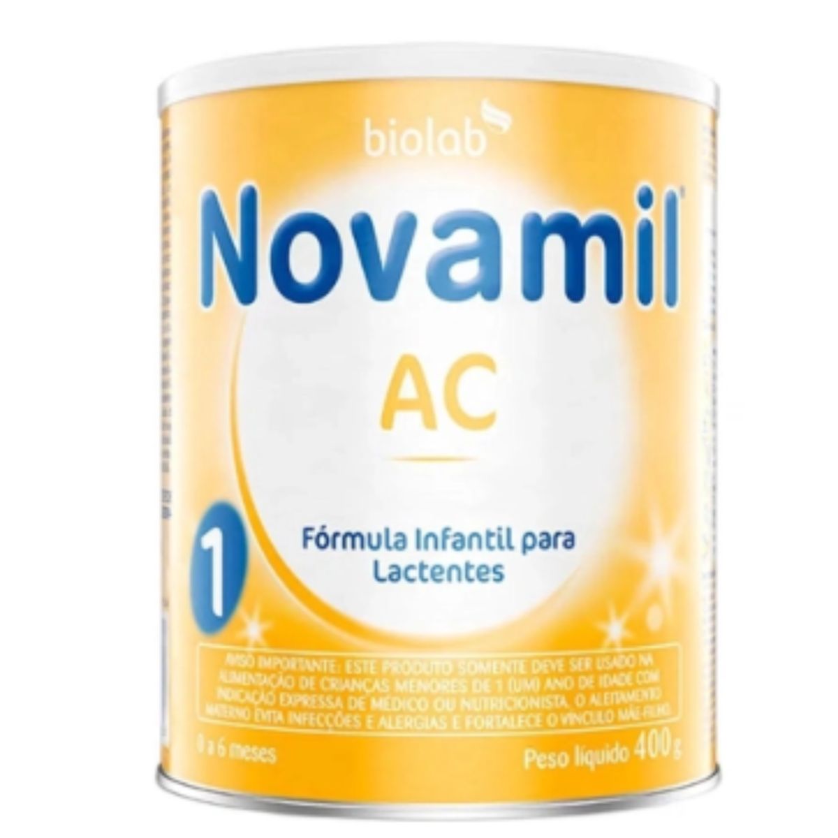 Novamil Fórmula Infantil AC 1 Biolab Lata 400 g