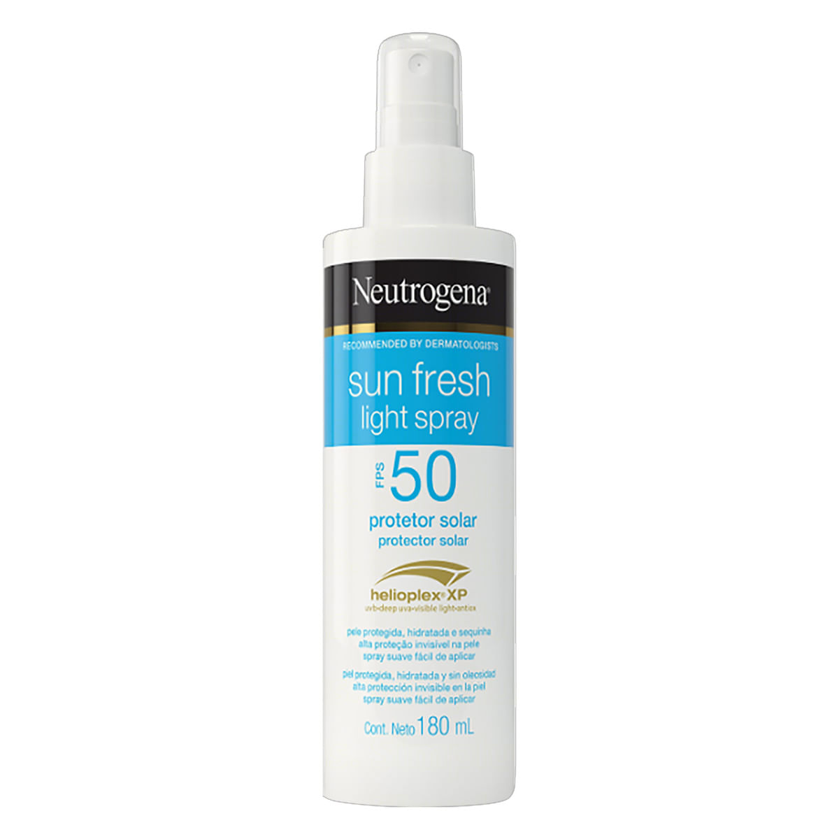 Protetor Solar FPS 50 Neutrogena Sun Fresh Light Spray 180 ml