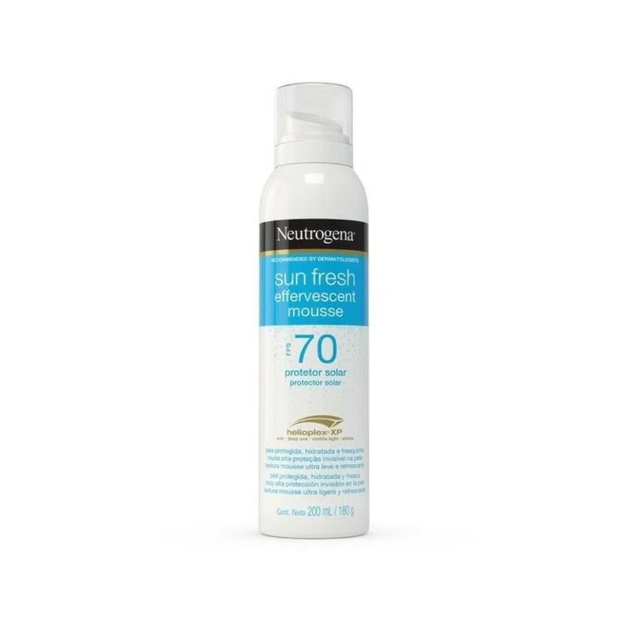 Protetor Solar Neutrogena Mousse Efervescente Sun Fresh FPS 70 com 200 ml