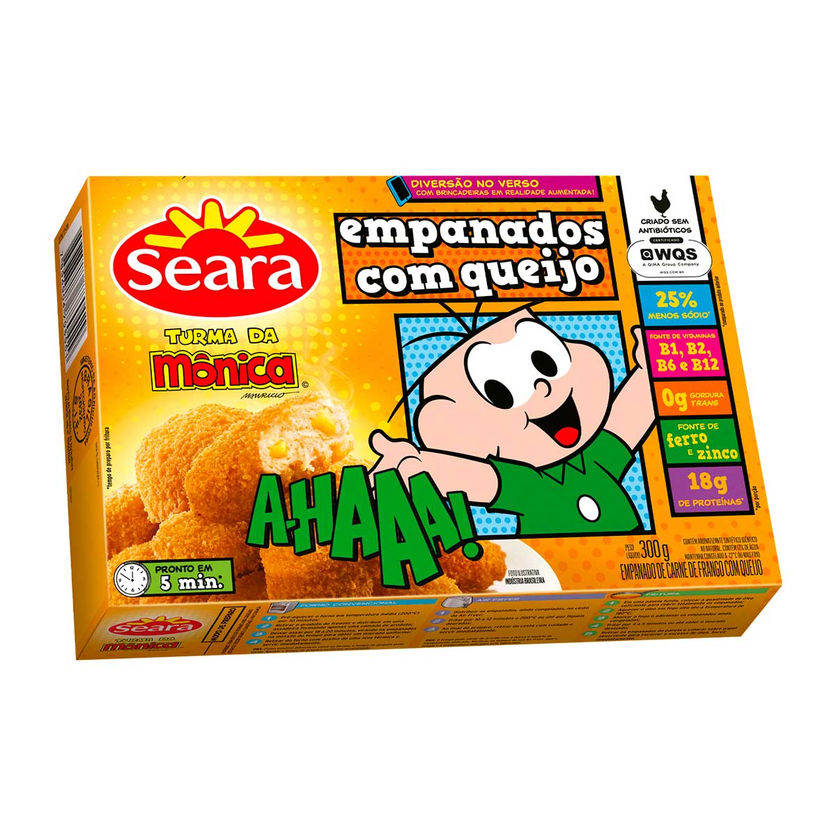 Empanados com queijo Seara turma da Mônica 300g