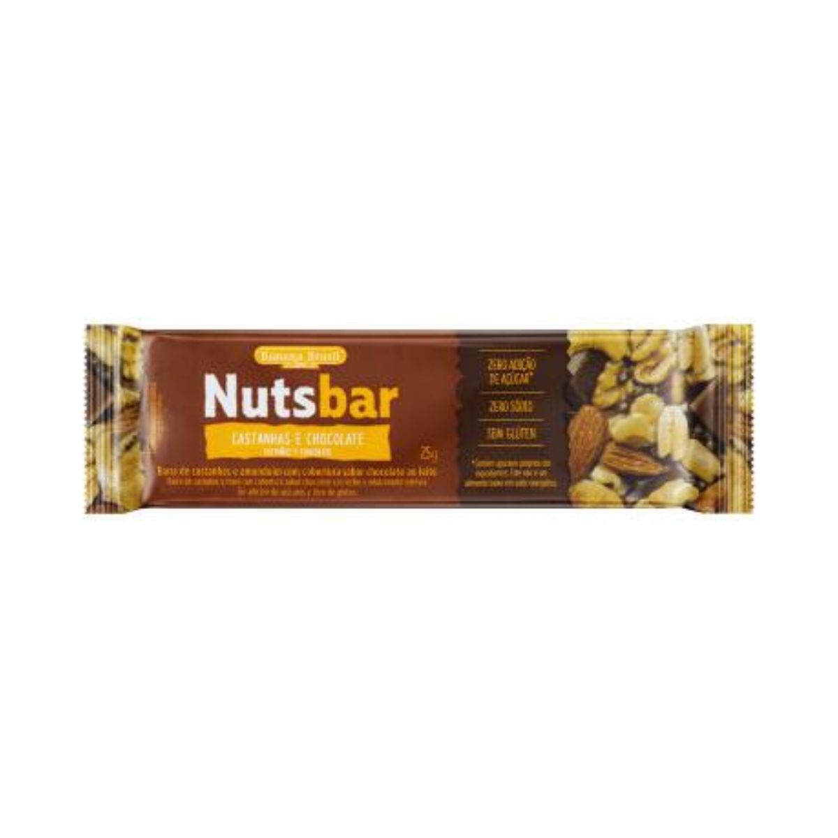 Barra NutsBar Castanha e Chocolate com 25 g