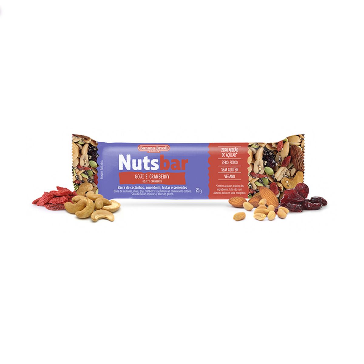 Barra de Castanhas e Sementes Nuts-Bar Goji e Cranberry 25 g