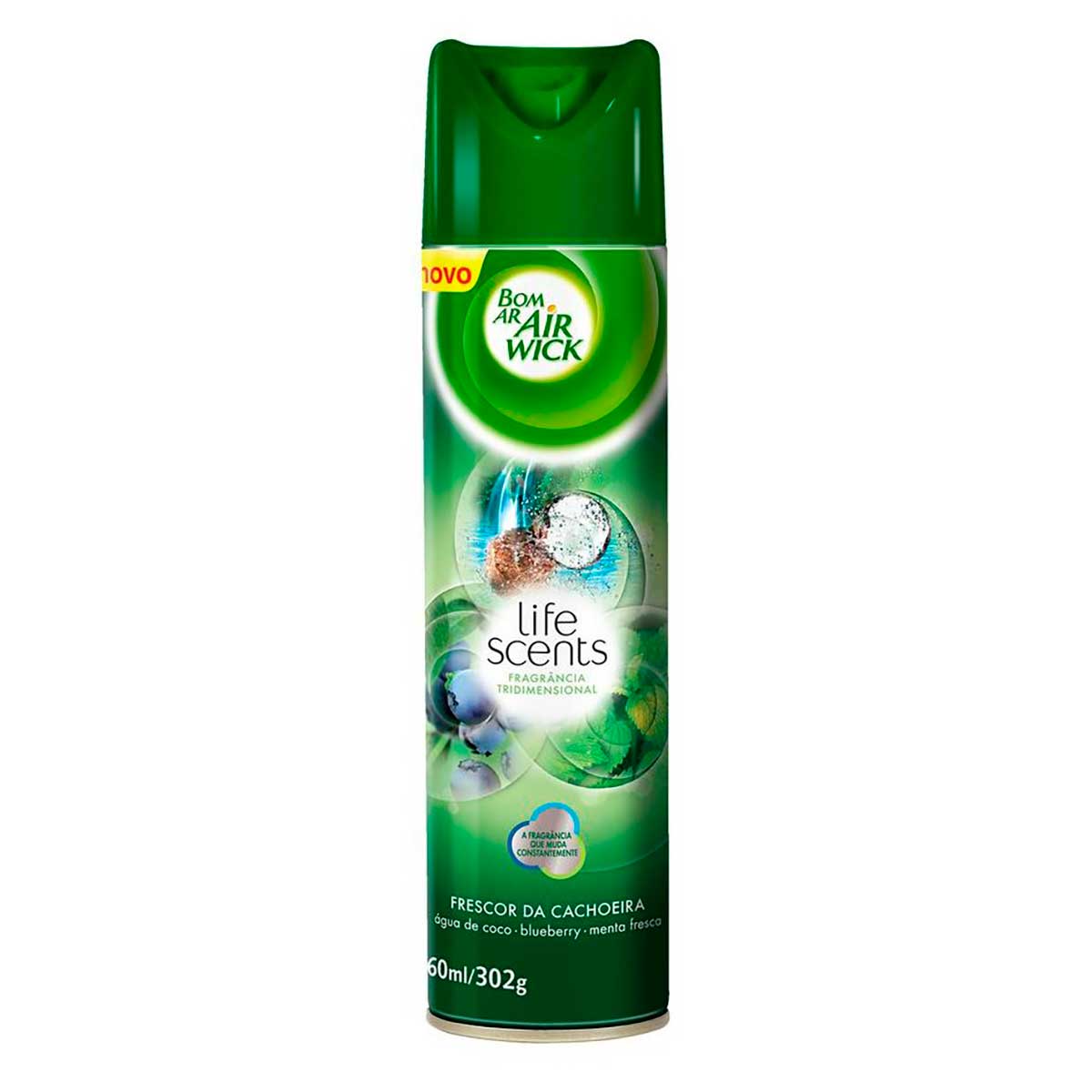 Odorizador Bom Ar Air Wick Life Scents Aerosol Frescor da Cachoeira 360ml